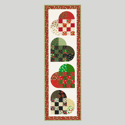 Missouri Star Holiday Charms Woven Hearts Table Runner Kit