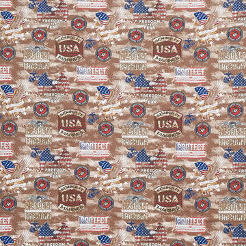 Military - Marines Camo Flag Multi Yardage Primary Image