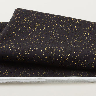 Illusion - Speckle Black Metallic 2 Yard Cut