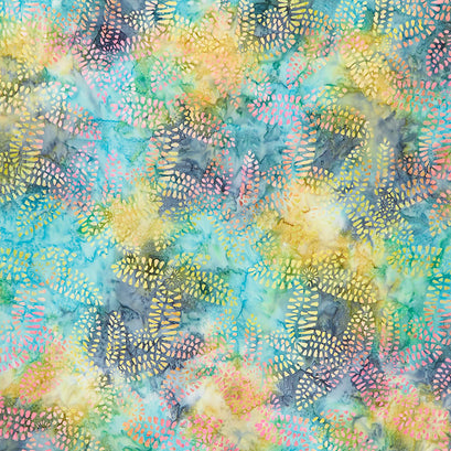 Tonga Batiks - Twilight Mosaic Flowers Twilight Yardage