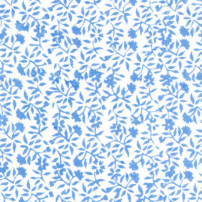Dutch Blue Batiks - Dutch Floral White Yardage