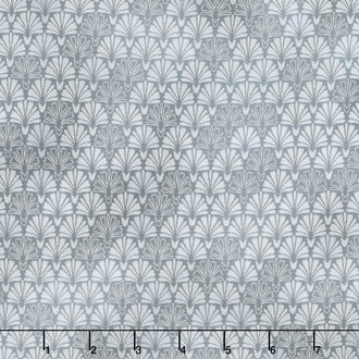 Joli Bijou - Fans Zinc Metallic Yardage