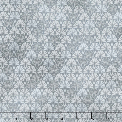 Joli Bijou - Fans Zinc Metallic Yardage