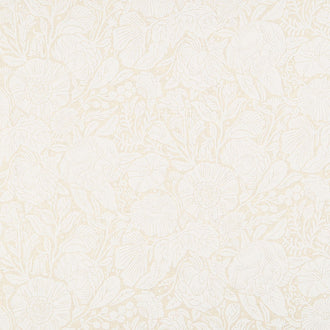 In the Dawn - Large Flowers White Yardage