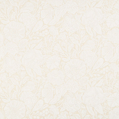 In the Dawn - Large Flowers White Yardage