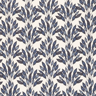 Haven - Brushed Leaves Gris Yardage