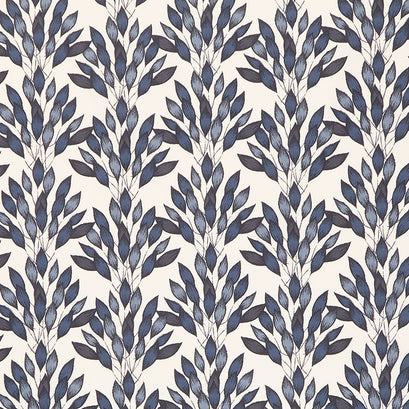 Haven - Brushed Leaves Gris Yardage