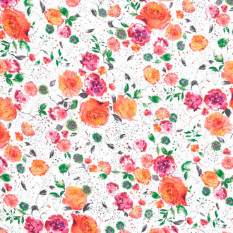Joyful Meadows - Sprigs White Yardage