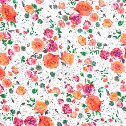 Joyful Meadows - Sprigs White Yardage