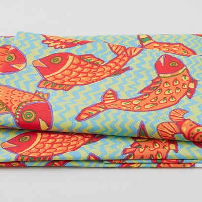 Kaffe Fassett - August 2021 Koi Polloi Yellow 2 Yard Cut
