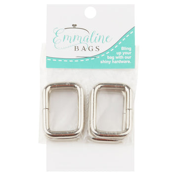 Emmaline 1" Rectangular Rings - Set of Four Nickel Alternative View #1