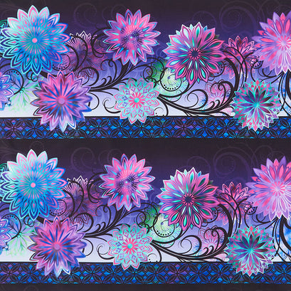 Dazzle - Border Stripe Purple Digitally Printed Yardage