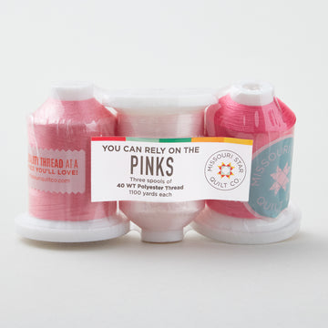 Missouri Star Pinks 40 Wt Polyester Thread Stash Builder 3 Pack Alternative View #1