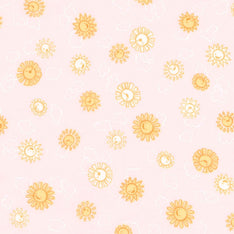 Cozy Cotton Flannels - Over the Moon Full Collection Suns Pearl Pink Yardage Primary Image