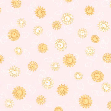 Cozy Cotton Flannels - Over the Moon Full Collection Suns Pearl Pink Yardage Primary Image