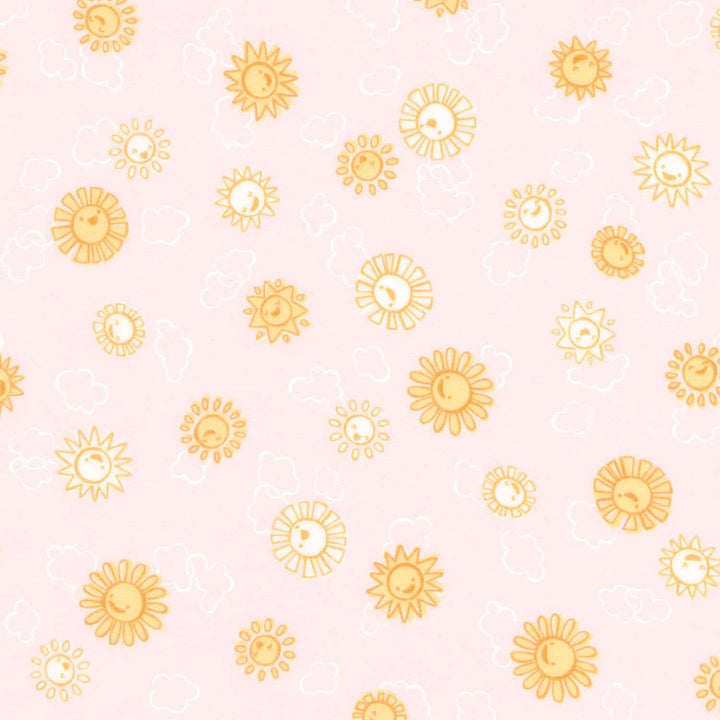 Cozy Cotton Flannels - Over the Moon Full Collection Suns Pearl Pink Yardage Primary Image