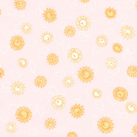 Cozy Cotton Flannels - Over the Moon Full Collection Suns Pearl Pink Yardage Primary Image