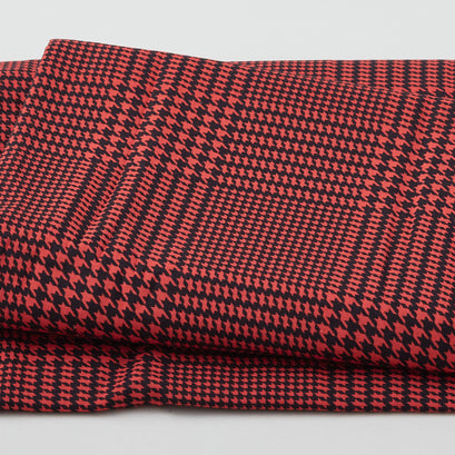 Red Plaids - Red Black Small Plaid 2 Yard Cut