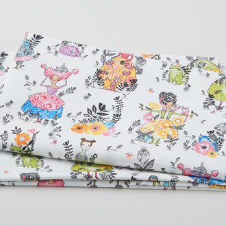 Here Kitty Kitty - Small Cat Mom Ivory 2 Yard Cut