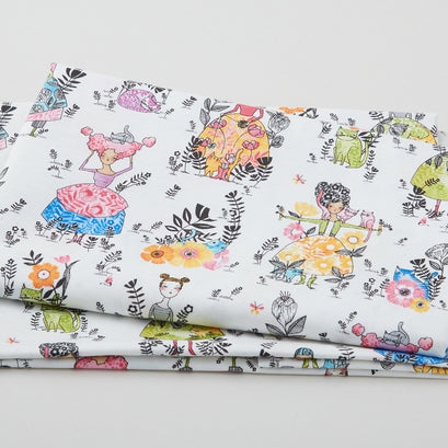 Here Kitty Kitty - Small Cat Mom Ivory 2 Yard Cut