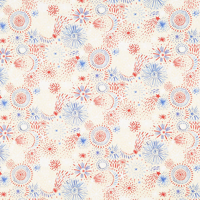 Colors of Courage - Fireworks All Over Tan Yardage