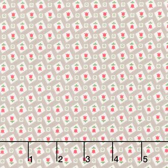 Flea Market - Tulips Pewter Yardage
