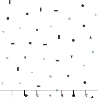Little Whispers - Geometry White Yardage