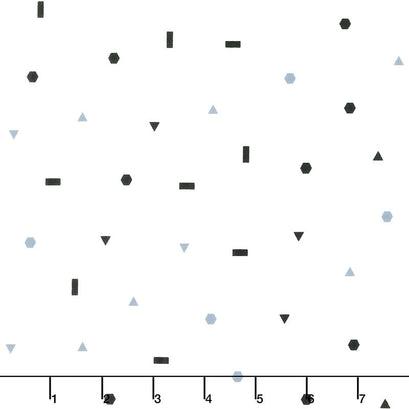 Little Whispers - Geometry White Yardage