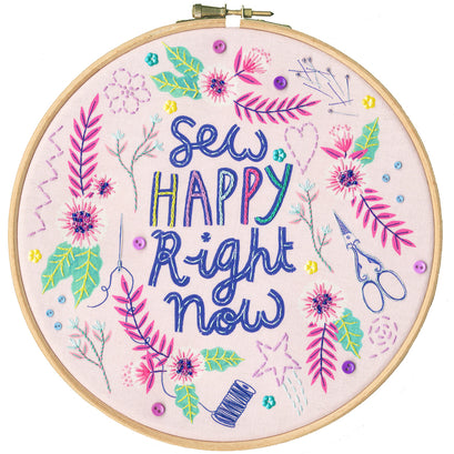 Sew Happy Right Now Embroidery Kit
