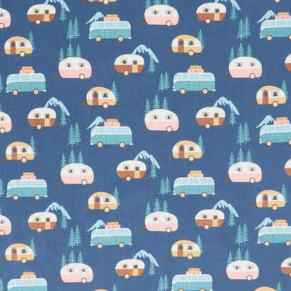 Live Love Glamp - Trailers Denim Yardage