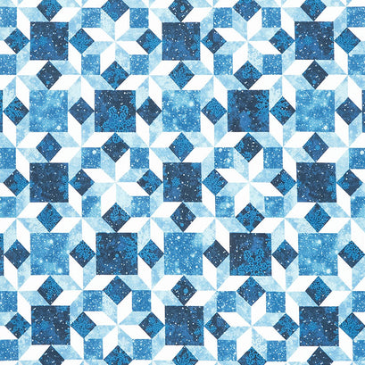 Father Christmas - Quiltblocks Navy Yardage