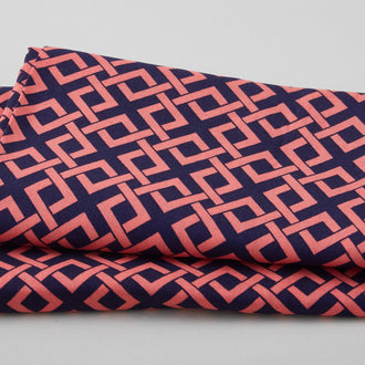 Interlocking Diamonds Navy 2 Yard Cut