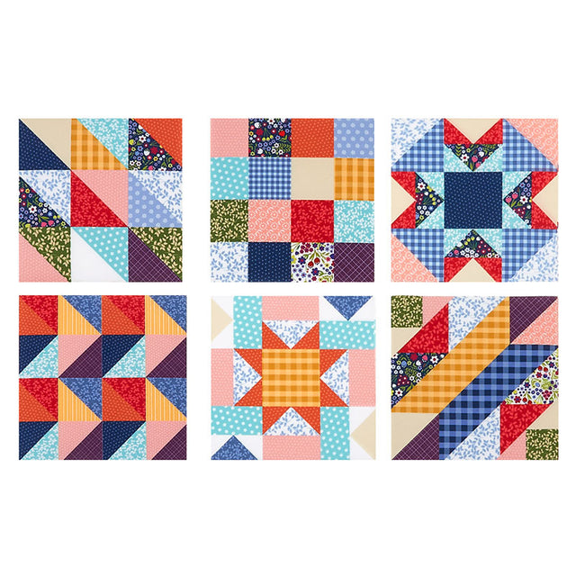 Missouri Star Iron-on Patchwork Quilt Blocks - 5 x 5 Cottagecore 20p