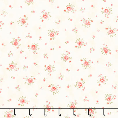 Collection for a Cause: Etchings - Peaceful Posies Parchment Yardage