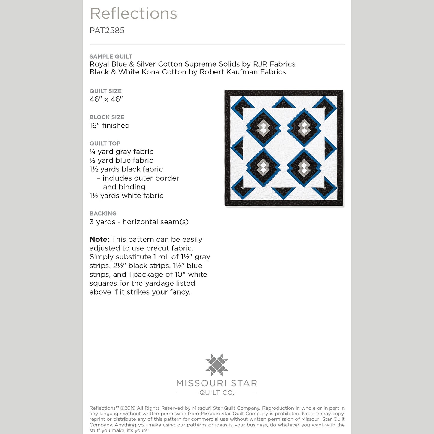 Digital Download - Reflections Quilt Pattern by Missouri Star Alternative View #1