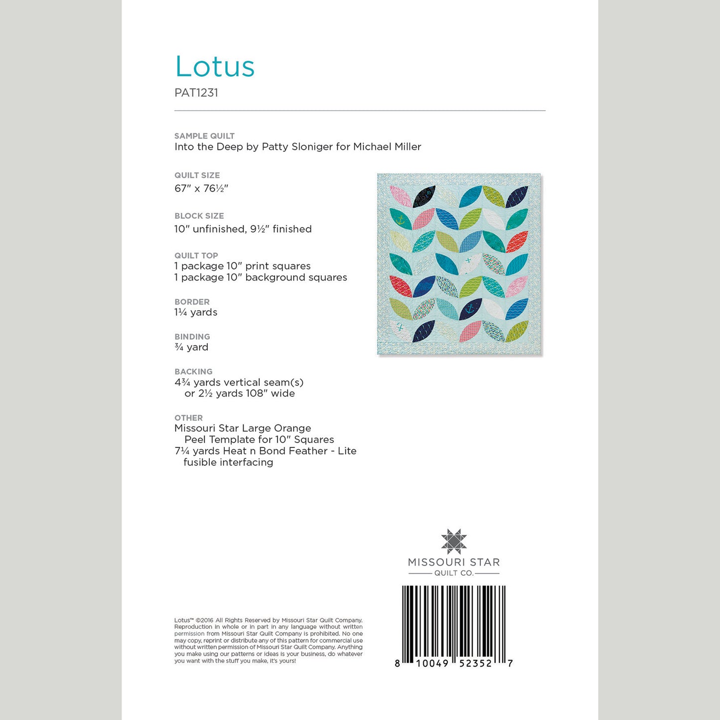Digital Download - Lotus Pattern by Missouri Star Alternative View #1