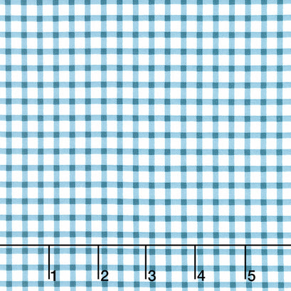 Honeycomb Hill - Gingham Blue Yardage