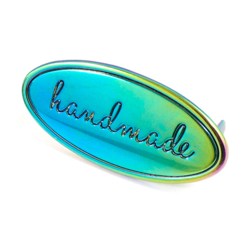 Emmaline Oval Handmade Bag Label - Rainbow Primary Image