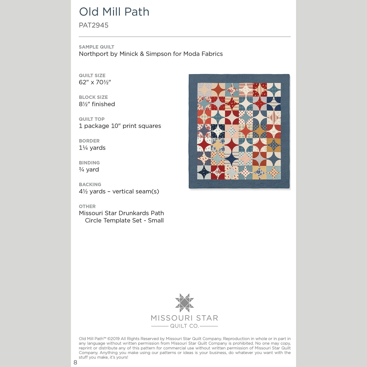 Digital Download - Old Mill Path Quilt Pattern by Missouri Star Alternative View #1