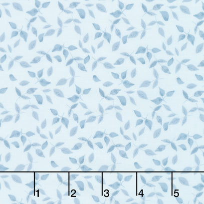 Winsome Critters - Leaf Toss Blue Yardage
