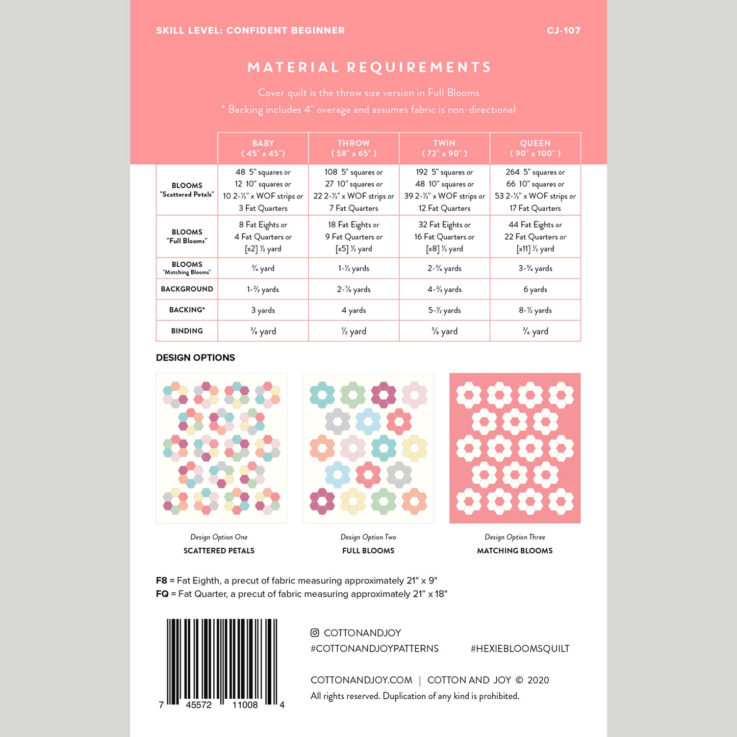 Digital Download - Hexie Blooms Quilt Pattern Alternative View #1