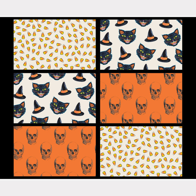 Monthly Placemat Panels - October Halloween Orange Black Placemat Panel Primary Image