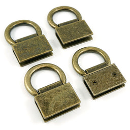 Emmaline Edge Connector Strap Anchors - Set of Four Antique Brass Primary Image