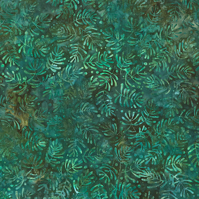 Artisan Batiks Wintergreen - Leaves Pine Yardage