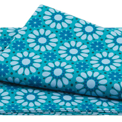 Happy Hilltop Favorites - Teal Flowers 2 Yard Cut