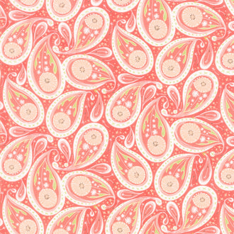 Dandi Duo - Paisley Coral Yardage