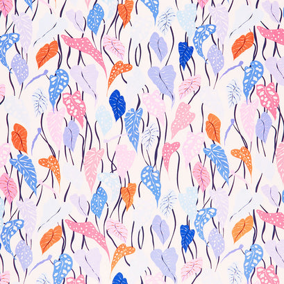 Periwinkle - Dancing Leaflets Multi Yardage