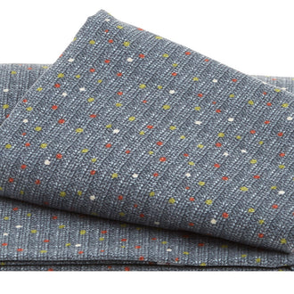 Let It Snow Flannel - Mini Snowman Toss Light Blue 2 Yard Cut