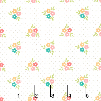 Strawberry Lemonade - Bouquets Cloud Yardage