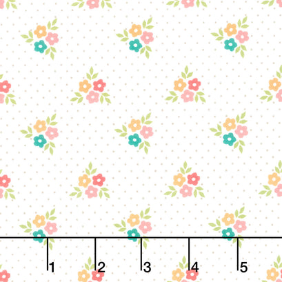 Strawberry Lemonade - Bouquets Cloud Yardage